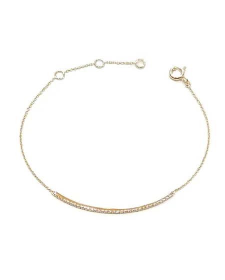 Bracelet Crivelli en or rose avec pavé de diamants