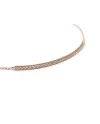 Crivelli Rose Gold Bar Bracelet with Diamond Pavé