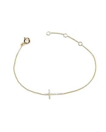 Bracciale Crivelli in Oro Giallo con Croce di Diamanti