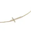 Crivelli Bracelet in Yellow Gold with Diamond Cross