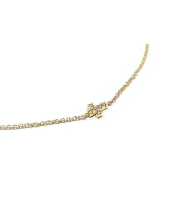 Bracciale Crivelli in Oro Giallo con Crocetta di Diamanti