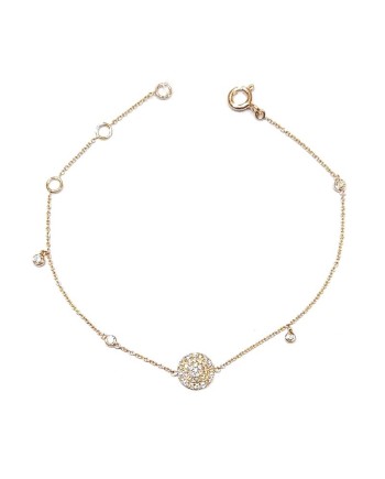 Bracelet Crivelli en or rose avec pavé de diamants