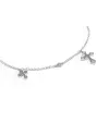 Crivelli Bracelet in White Gold with Crosses and Diamonds