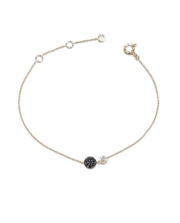 Bracciale Crivelli in Oro Rosa con Doppio Pavé di Diamanti Bianchi e Neri