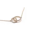 Bracelet Crivelli en Or Rose avec Double Pavé de Diamants Blancs