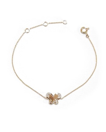Crivelli Bracelet in Rose Gold with Butterfly and Diamonds