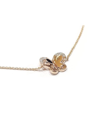 Crivelli Bracelet in Rose Gold with Butterfly and Diamonds