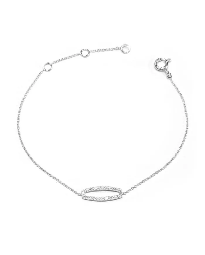 Bracciale Crivelli in Oro Bianco con Pavé di Diamanti