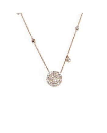 Collier ras du cou Crivelli en or rose avec pavé de diamants