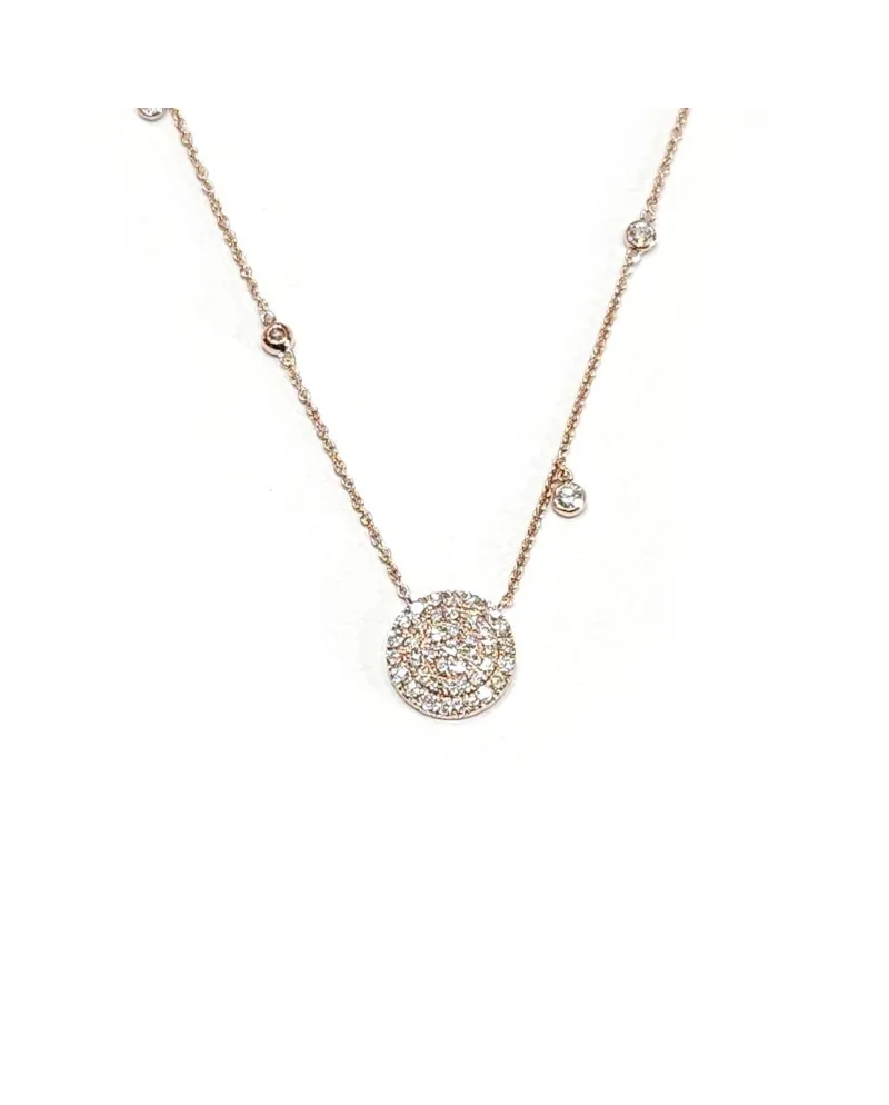 Collier ras du cou Crivelli en or rose avec pavé de diamants