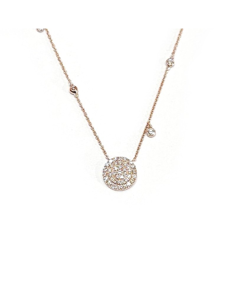 Girocollo Crivelli in Oro Rosa con Pavé Diamanti