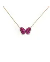 Collier Crivelli en or rose avec papillon rubis