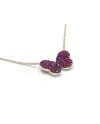 Collier Crivelli en or rose avec papillon rubis