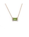 Crivelli Rose Gold Necklace with Peridot and Diamonds