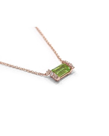 Collier Crivelli en or rose avec péridot et diamants