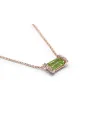 Collier Crivelli en or rose avec péridot et diamants