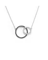 Crivelli Necklace in White Gold with Double Pavé of White and Black Diamonds