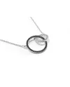 Collana Crivelli in Oro Bianco con Doppio Pavé di Diamanti Bianchi e Neri