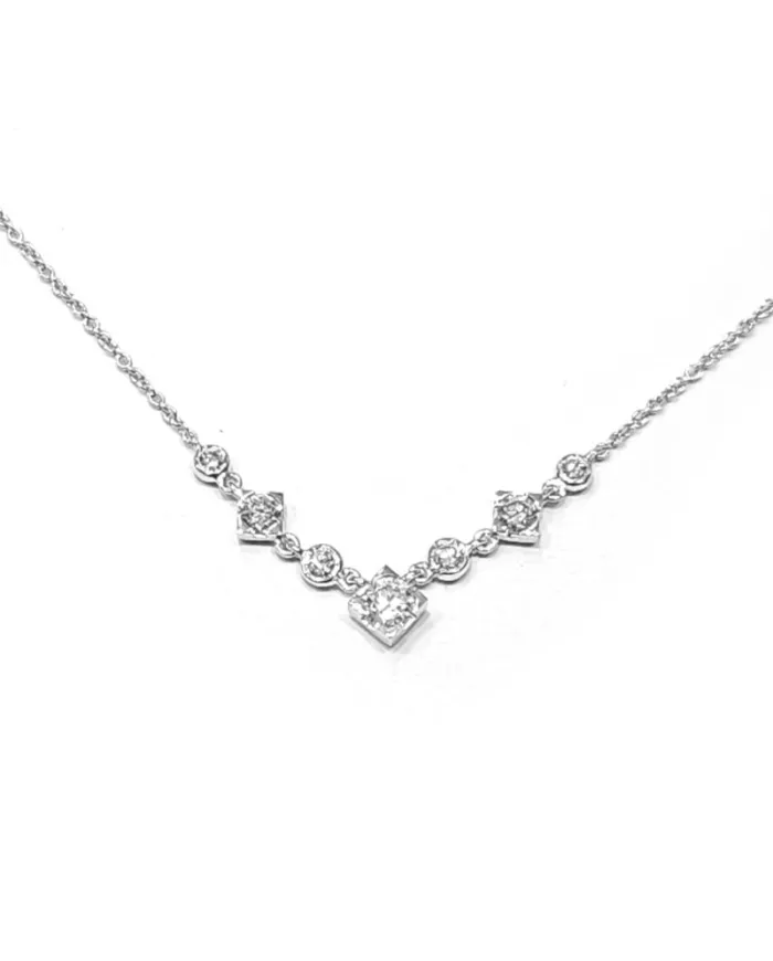 Collana Crivelli in Oro Bianco con Diamanti