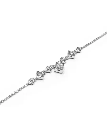 Collana Crivelli in Oro Bianco con Diamanti