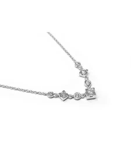 Collana Crivelli in Oro Bianco con Diamanti