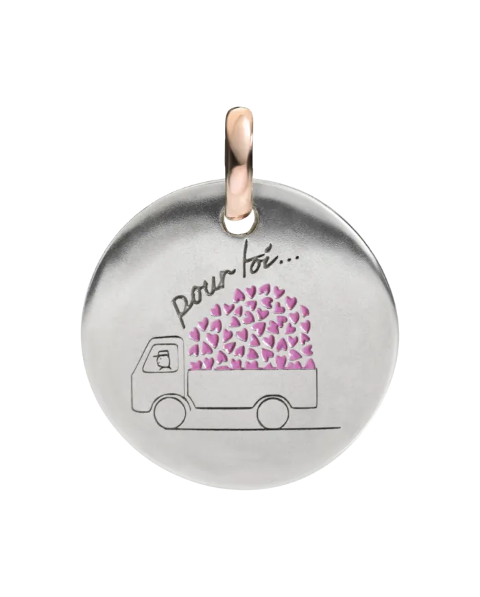 Pendentif Queriot pièce de civita en argent pour toi