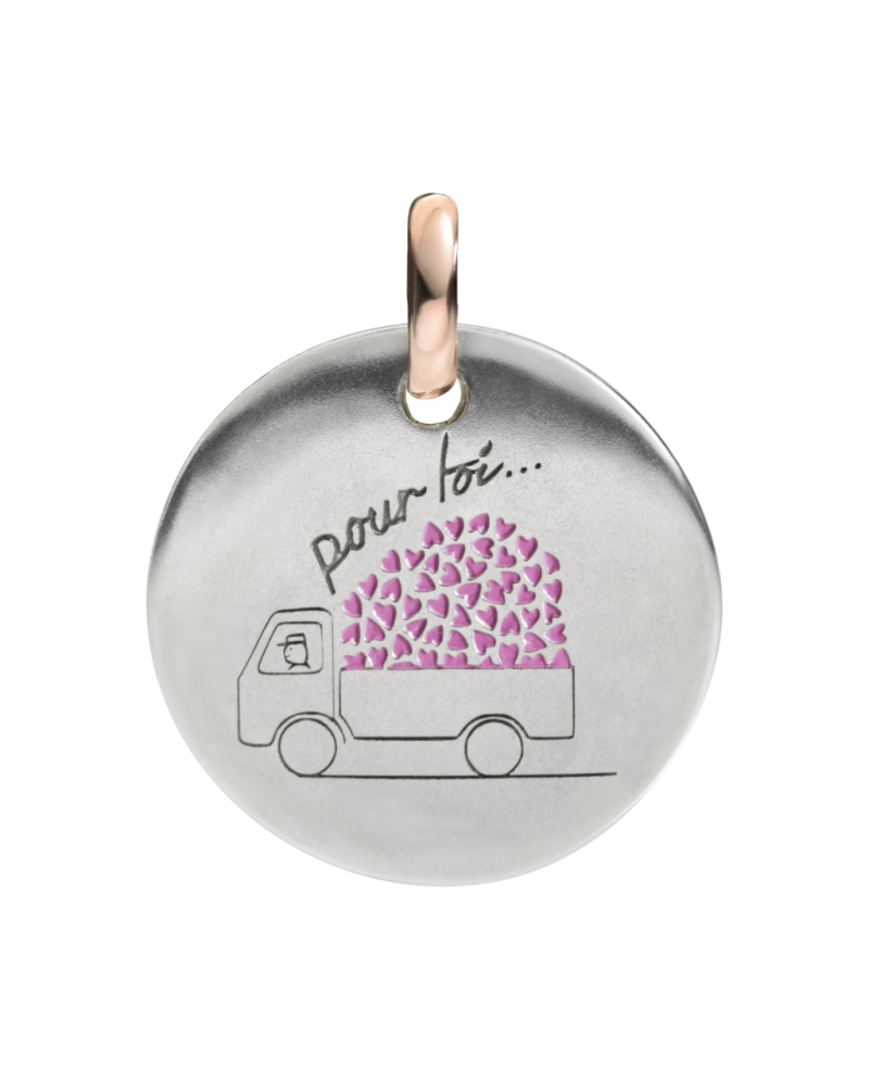 Pendentif Queriot pièce de civita en argent pour toi