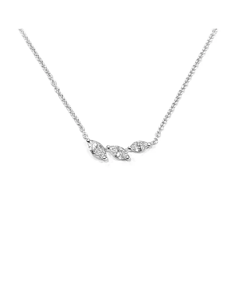 Collier ras du cou Crivelli en or blanc avec diamants