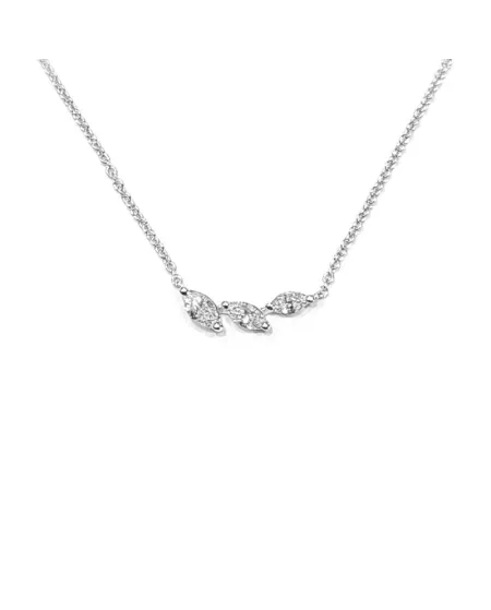 Collier ras du cou Crivelli en or blanc avec diamants