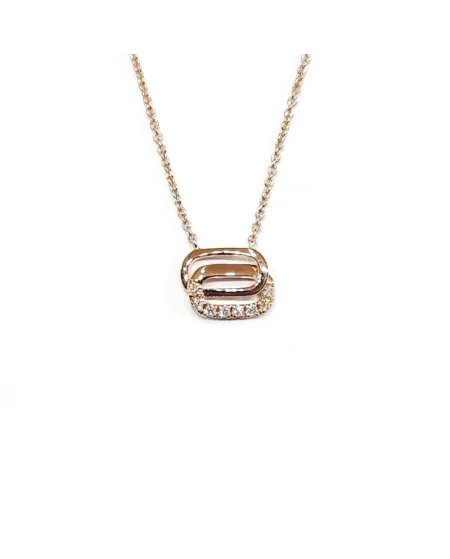 Collier Crivelli en or rose avec diamants