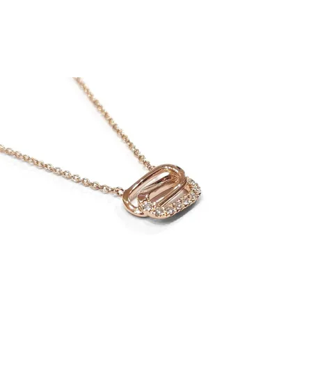 Collier Crivelli en or rose avec diamants