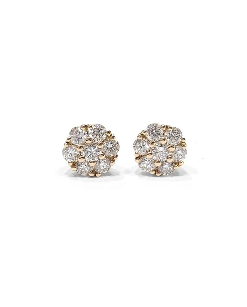 Orecchini Crivelli in Oro Rosa con Pavé di Diamanti Bianchi Orecchini Crivelli in Oro Rosa con Pavé di Diamanti Bianchi