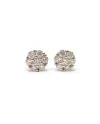 Boucles d'oreilles Crivelli en or rose avec pavé de diamants blancs