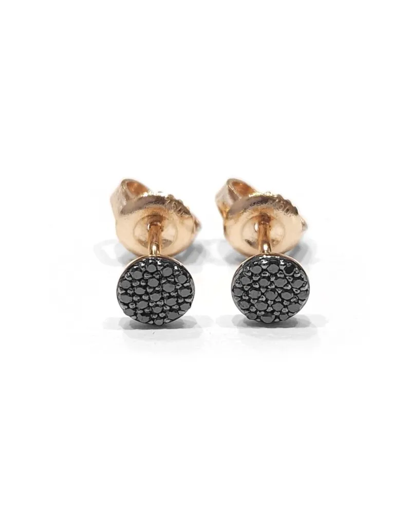 Crivelli Rose Gold Earrings with Black Diamond Pavé Crivelli Rose Gold Earrings with Black Diamond Pavé