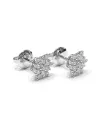 Orecchini Crivelli in Oro Bianco con Pavé di Diamanti Bianchi