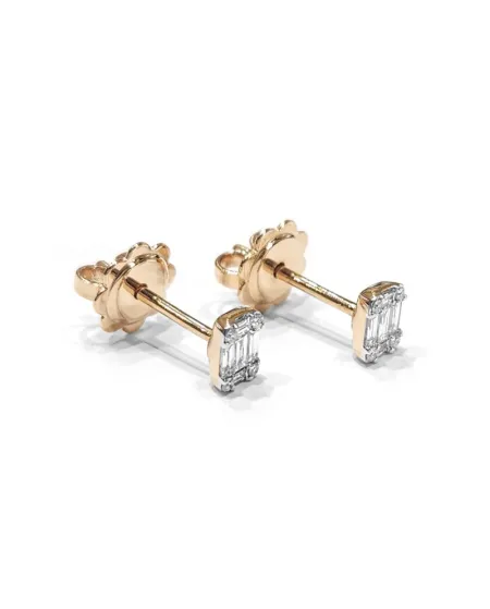 Crivelli Earrings in Rose Gold with White Diamonds
