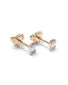 Boucles d'oreilles Crivelli en or rose avec diamants blancs