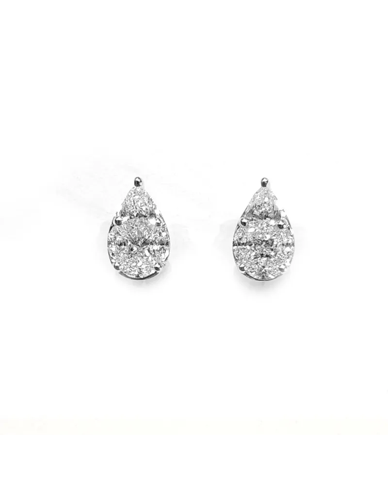 Crivelli Drop Earrings in Rose Gold with White Diamonds Crivelli Drop Earrings in Rose Gold with White Diamonds