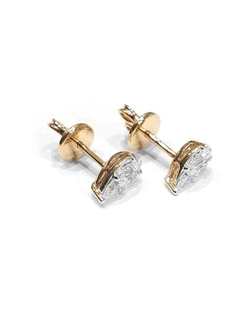 Crivelli Drop Earrings in Rose Gold with White Diamonds