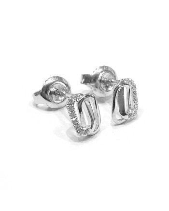 Crivelli Earrings in White Gold with White Diamonds