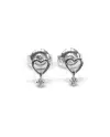 Crivelli Heart Earrings in White Gold with Diamond