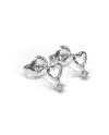 Orecchini Crivelli Cuore in Oro Bianco con Diamante