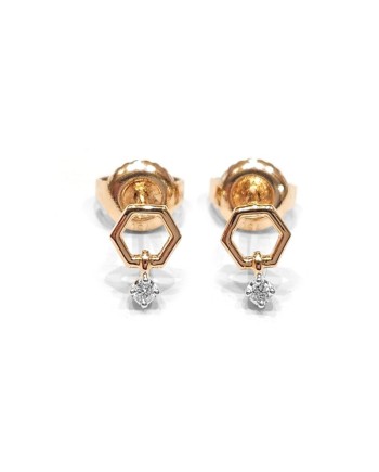 Crivelli Rose Gold Earrings with Diamond