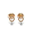 Boucles d'oreilles Crivelli en or rose avec diamant