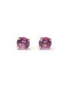Boucles d'oreilles Crivelli Light Point en or rose avec saphirs roses