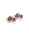 Boucles d'oreilles Crivelli Light Point en or rose avec saphirs roses
