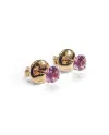 Boucles d'oreilles Crivelli Light Point en or rose avec saphirs roses