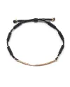 Bracciale Crivelli Cordino e Barra Oro Rosa con Zaffiri Rosa