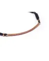 Crivelli Cord and Bar Bracelet Rose Gold with Pink Sapphires