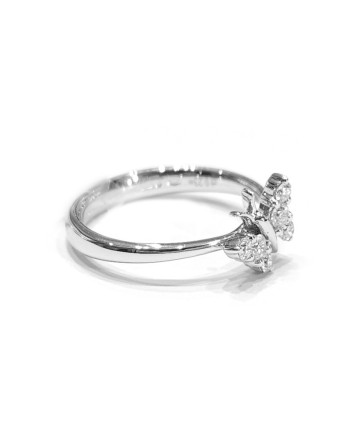 Bague Crivelli en or blanc avec papillon diamant